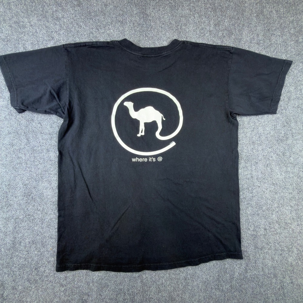 Vintage 1997 Camel Cigarettes Where Its @ Pocket T-Shirt XL Black USA Made